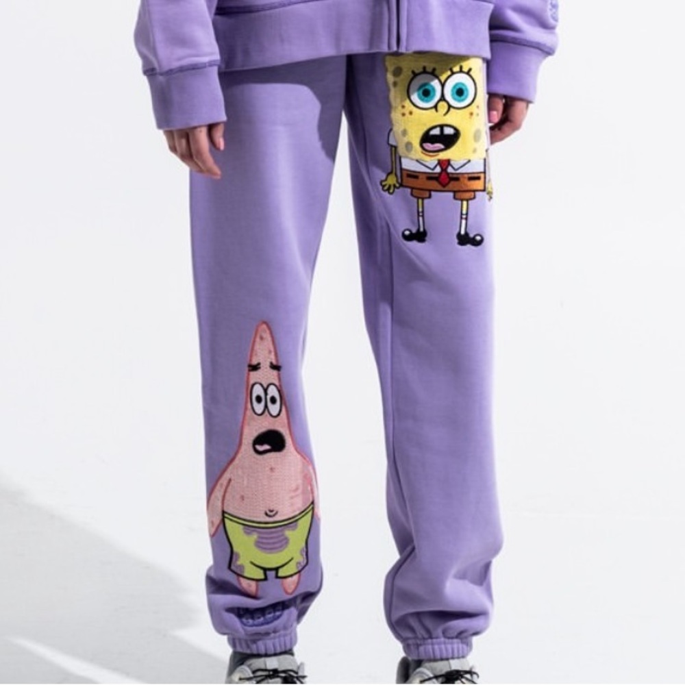 Lavender SpongeBob & Patrick Graphic Joggers